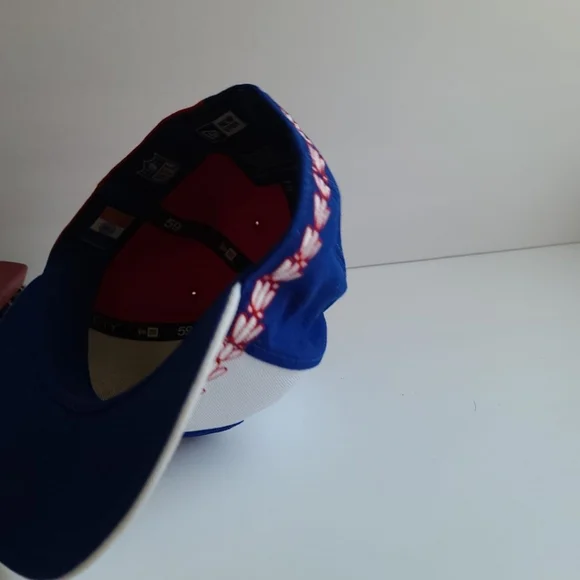New Era Cap New York Giants NFL19 7 3/8 DFT OSTG  Fitted White/Red/Blue 59fifty - Picture 7 of 10